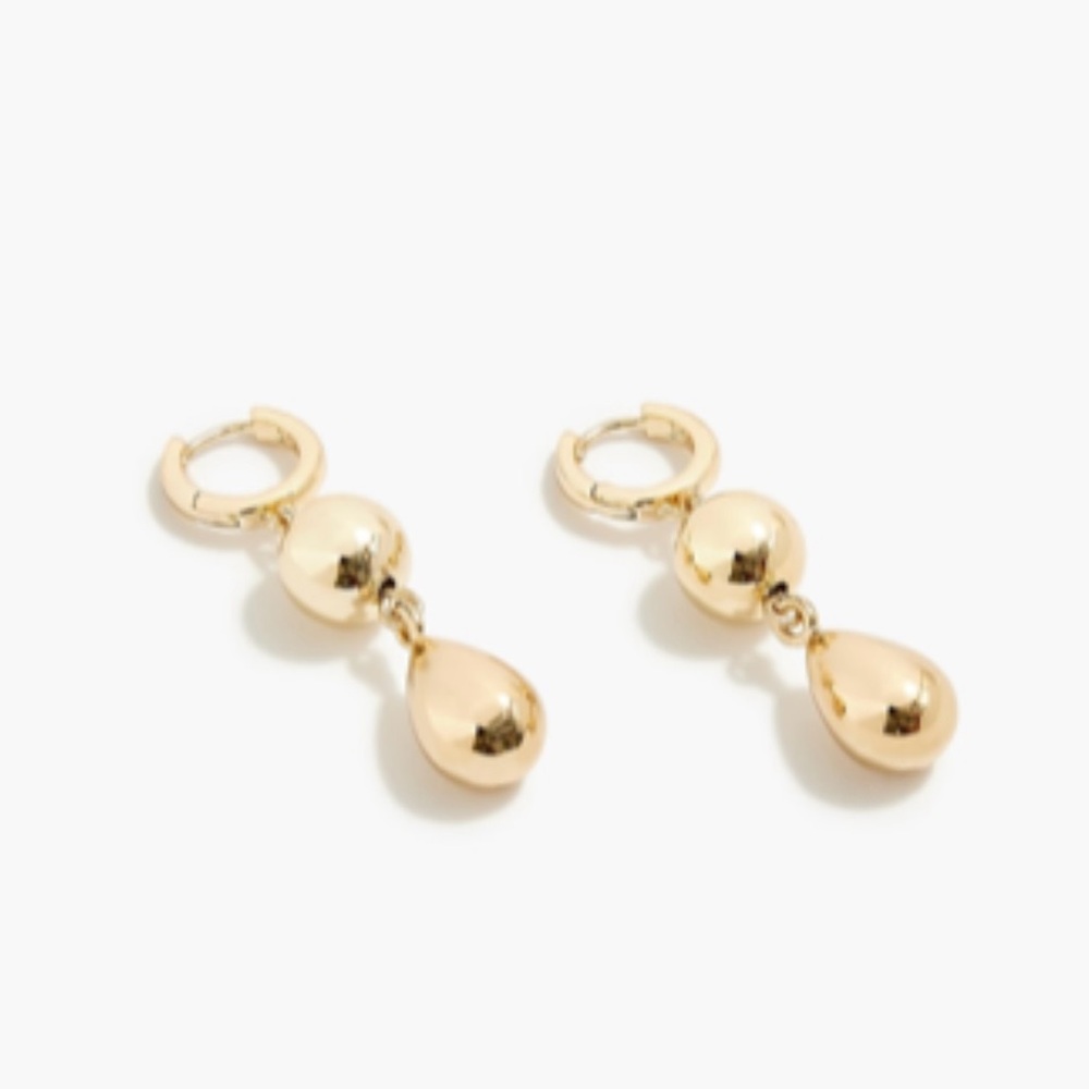 J. Crew Gold Modern TearDrop Earrings